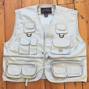 Prestige Rio Bravo Cotton Blend Travel Khaki Fishing Angler Fishermans Vest L 47
